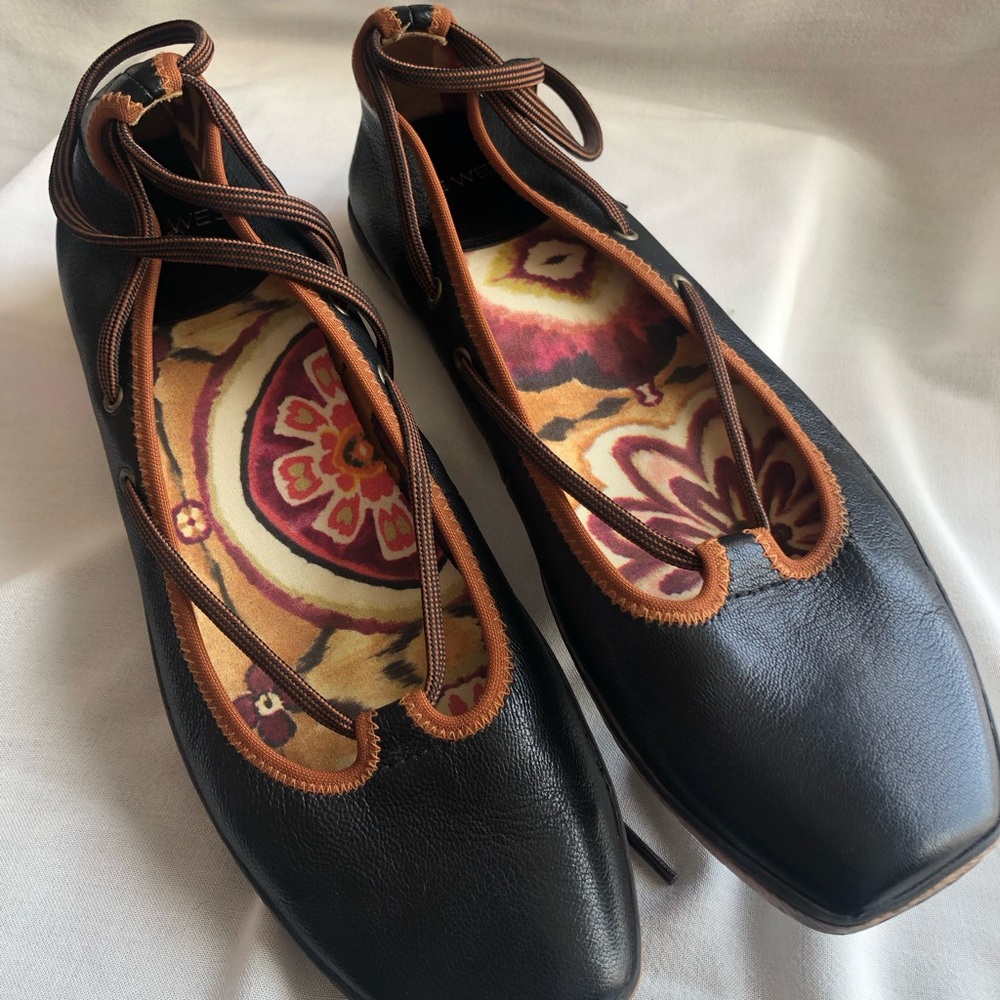 Nine West Black and Brown Flats for Everyday Elegance
